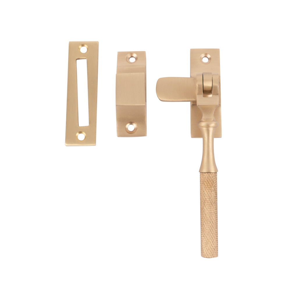 Dart Knurled Window Casement Fastener - Satin Brass